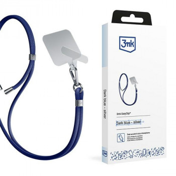 3MK EasyClip Handy-Lanyard, Dark Blue / Silver