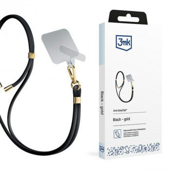 3MK EasyClip Handy-Lanyard, Black / Gold