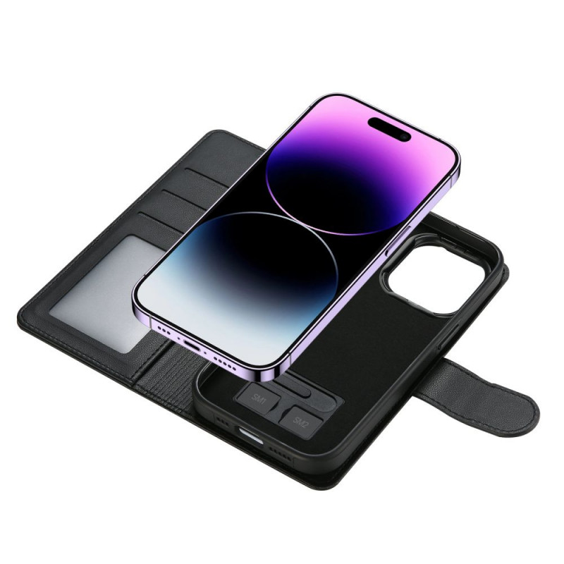 Tech-Protect Wallet MagSafe Hülle für Apple iPhone 12/12 Pro, Schwarz