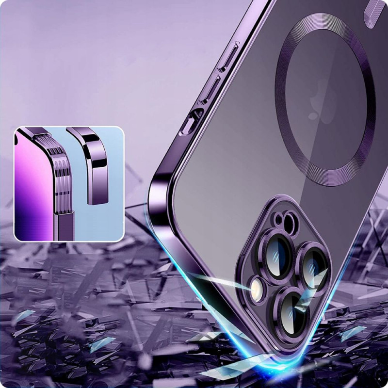 Tech-Protect MagShine MagSafe Hülle für Apple iPhone 14, Violett