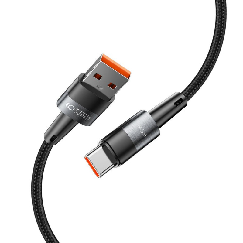 Tech-Protect UltraBoost USB-A/USB-C Kabel 66W 6A 100 cm, Grau