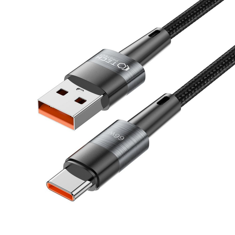 Tech-Protect UltraBoost USB-A/USB-C Kabel 66W 6A 100 cm, Grau