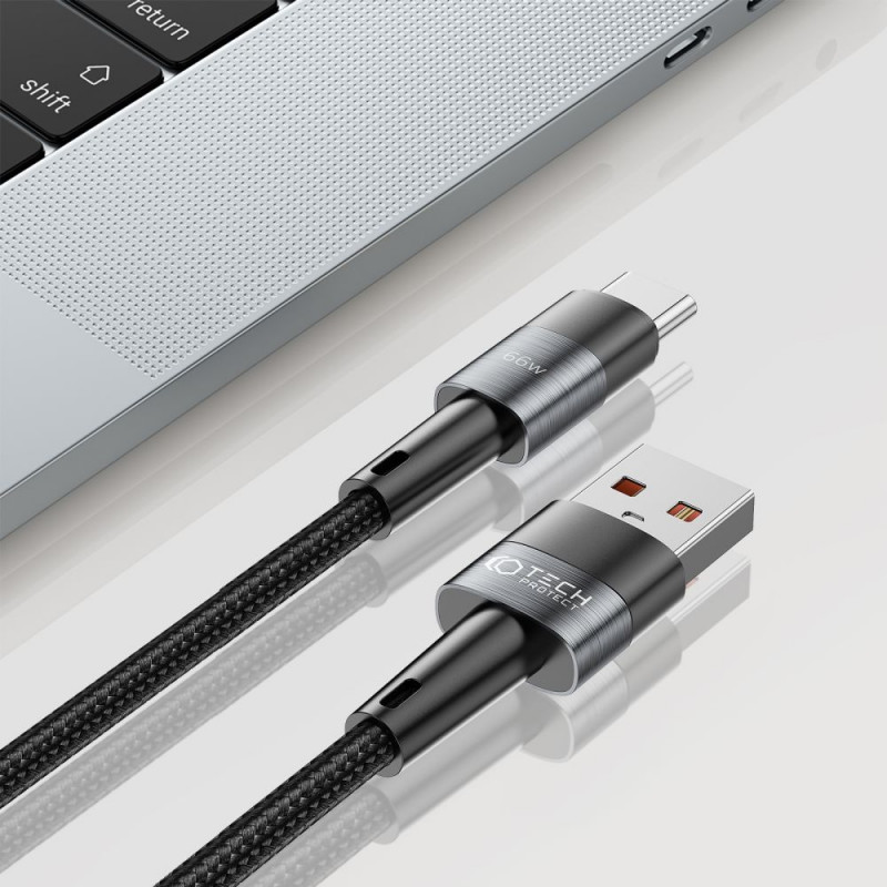 Tech-Protect UltraBoost USB-A/USB-C Kabel 66W 6A 100 cm, Grau