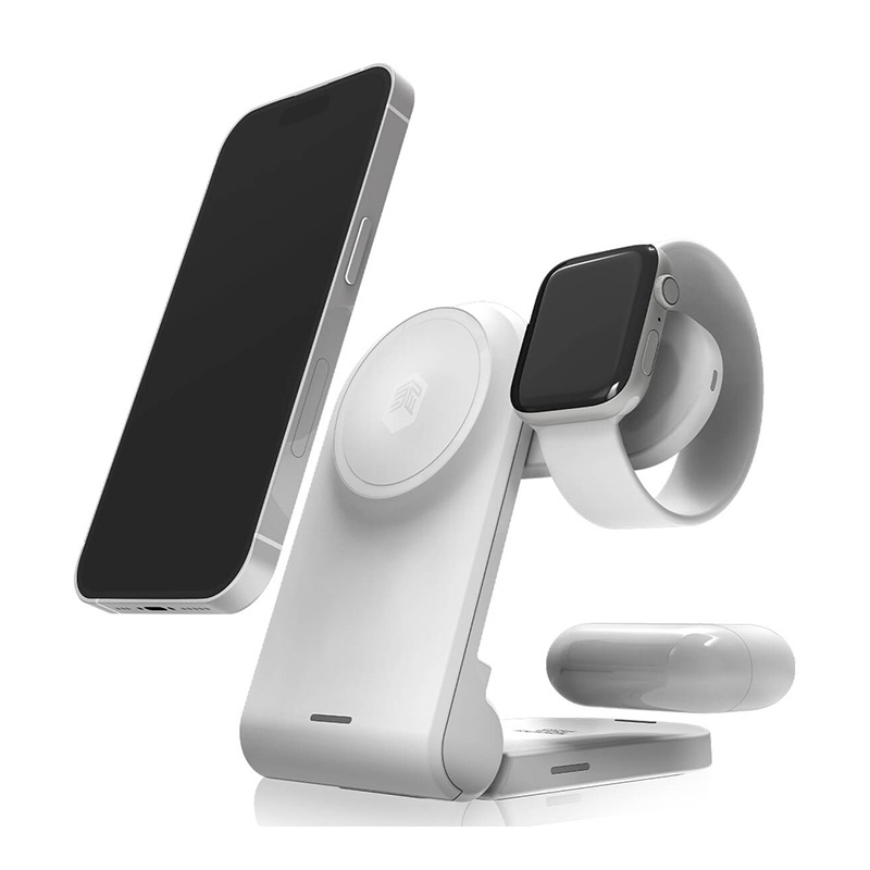 STM ChargeTree MAG 3-in-1 MagSafe Wireless Charger, Weiß