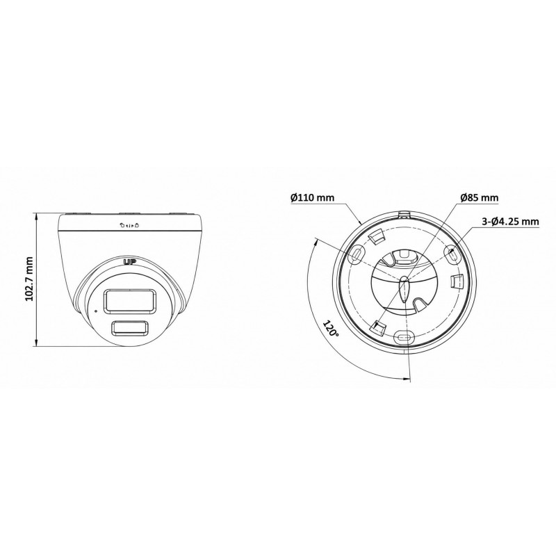 Miton NT-IP134CA-DL IP-Kamera, 4 MP, 2.8 mm