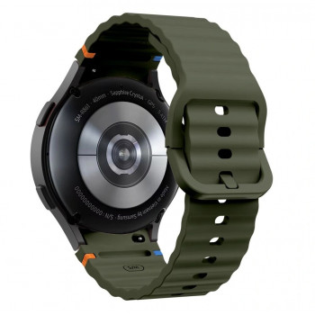 Tech-Protect Silikon-Sportarmband THP3054 für Samsung Galaxy Watch 4/5/5 Pro/6/7/FE, Army Green