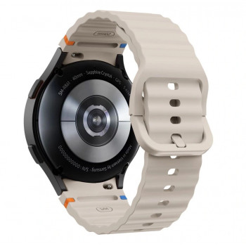 Tech-Protect Silikon-Sportarmband für Samsung Galaxy Watch 4/5/5 Pro/6/7/FE, Starlight
