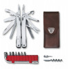 Victorinox Swiss Tool Spirit X Plus Multitool, Edelstahl, Leder, 105 mm (3.0235.L)