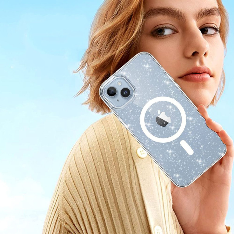 Tech-Protect Flexair Hybrid MagSafe Hülle für Apple iPhone 13 / 14, Glitter
