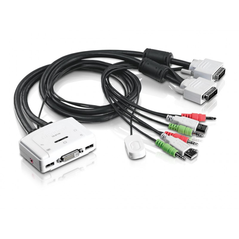 TRENDnet TK-214i KVM-/Audio-Switch, 2 x KVM/Audio