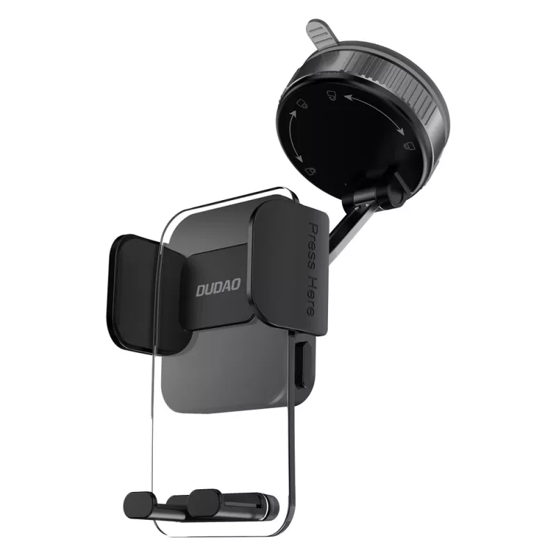 Dudao F24PLUS Handyhalterung fürs Auto mit Saugnapf für das Armaturenbrett, Schwarz