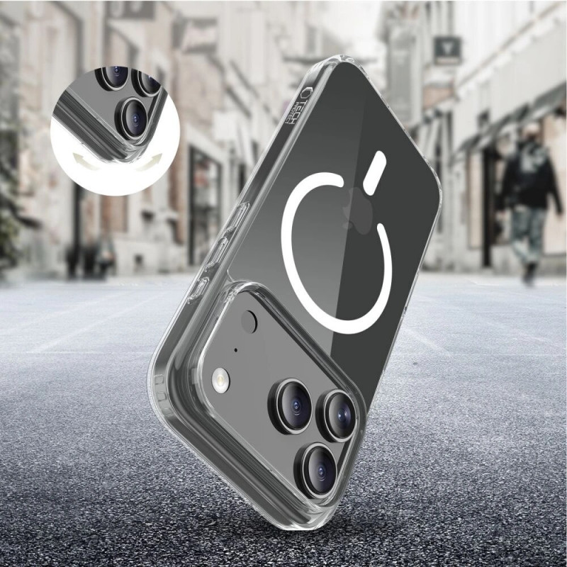 Tech-Protect Flexair Hybrid MagSafe Hülle für Apple iPhone 17 Pro, transparent