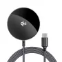 Acefast E24 Qi2 15W magnetisches kabelloses Ladegerät mit 1,2 m USB-C-Kabel, Schwarz