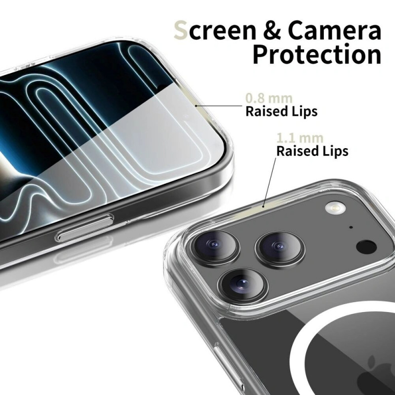 Tech-Protect Flexair Hybrid CC MagSafe Hülle für Apple iPhone 17 Pro Max, transparent