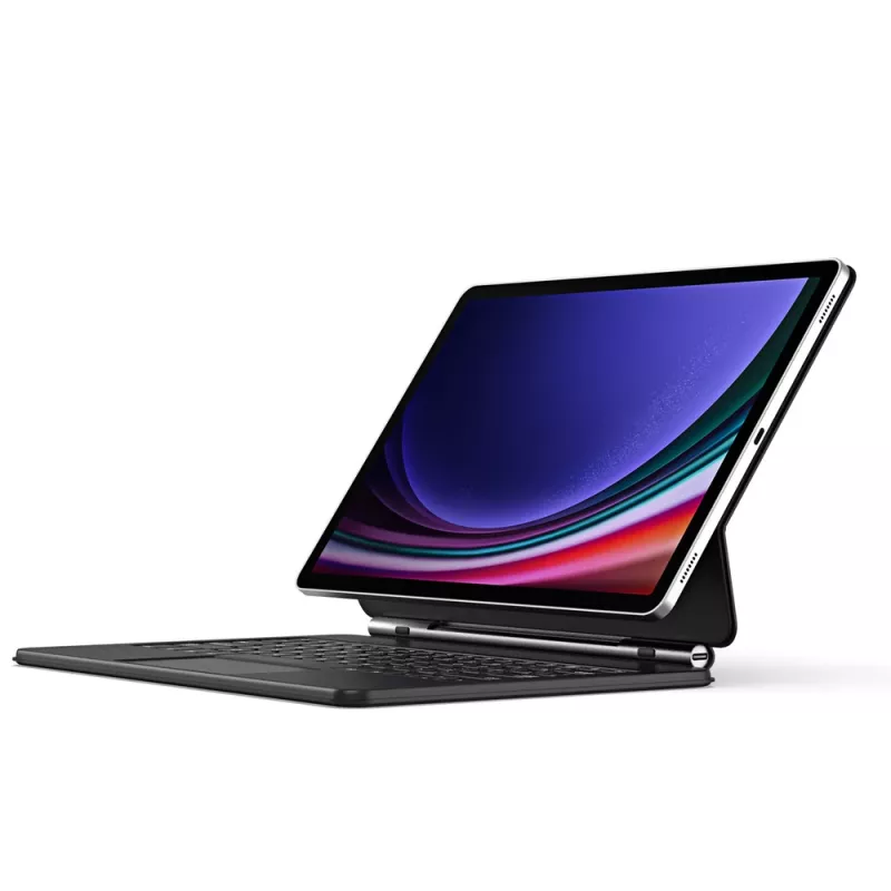 Dux Ducis MK Series Tastaturhülle mit Bluetooth-Tastatur für Samsung Galaxy Tab S9+ / S8+ / S7+, Schwarz