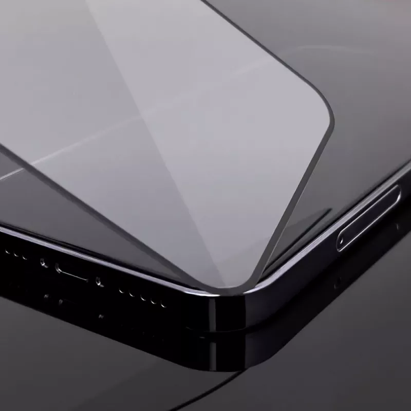 Wozinsky Full Glue Case Friendly Panzerglas mit Rahmen für iPhone 15 Pro Max, schwarz