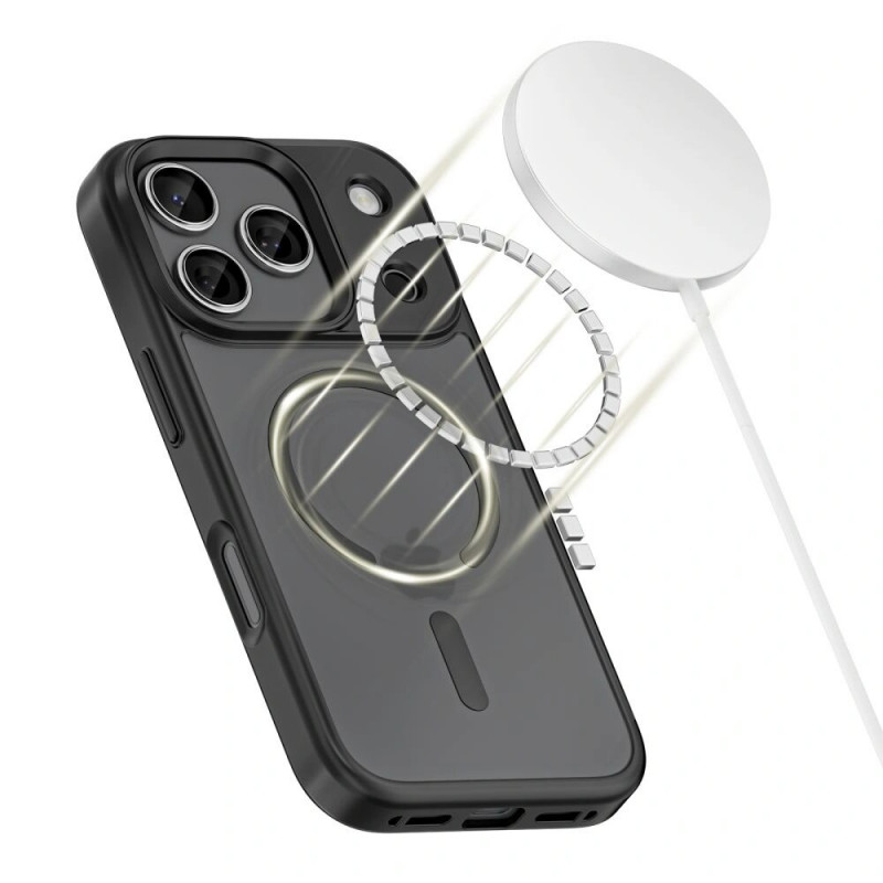 Tech-Protect Magmat MagSafe Hülle für Apple iPhone 17 Pro, mattes Schwarz
