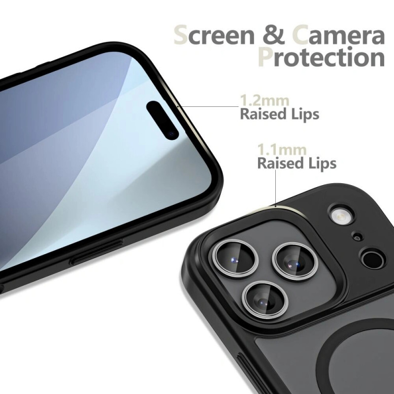 Tech-Protect Magmat MagSafe Hülle für Apple iPhone 17 Pro, mattes Schwarz