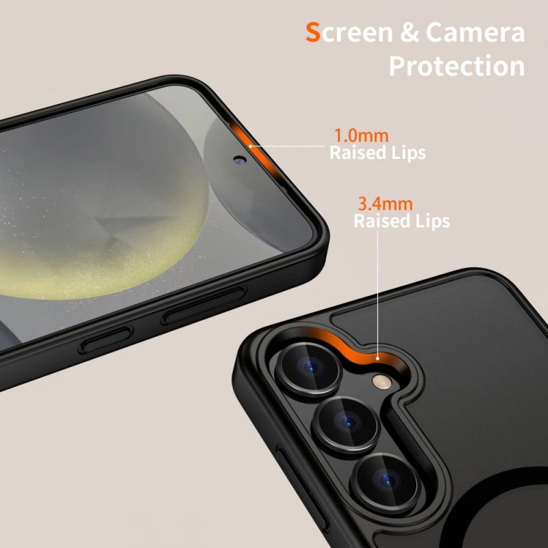 Tech-Protect Magmat MagSafe Hülle für Samsung Galaxy S25, mattes Schwarz