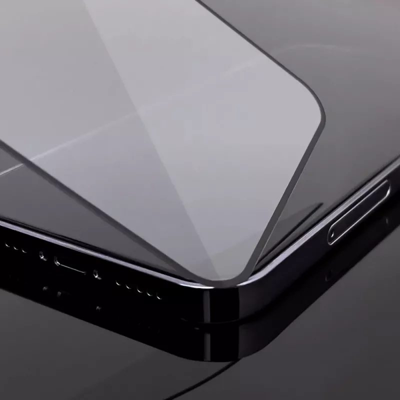 Wozinsky Super Tough Full Glue Panzerglas mit Case Friendly Rahmen für iPhone 14 Plus / 13 Pro Max, Schwarz