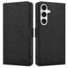 Tech-Protect Wallet-Hülle für Samsung Galaxy S25, schwarz
