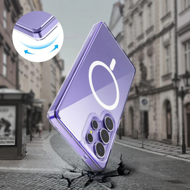 Tech-Protect Flexair Hybrid MagSafe Hülle für Samsung Galaxy S25 Ultra, transparent