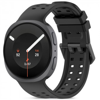 Tech-Protect Silikon-Air-Armband für Samsung Galaxy Watch 8 / 9 / Classic 40 / 44 / 46 mm, Schwarz