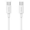 USAMS CC339 T76 45W GaN USB-C Wandladegerät mit SJ711 USB-C-auf-USB-C-Kabel (1 m), weiß