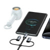 USAMS Sufeng Series SJ737 6-in-1 Lade- und Datenkabel, 240W, Digitalanzeige, Aluminiumlegierung, 1,2 m
