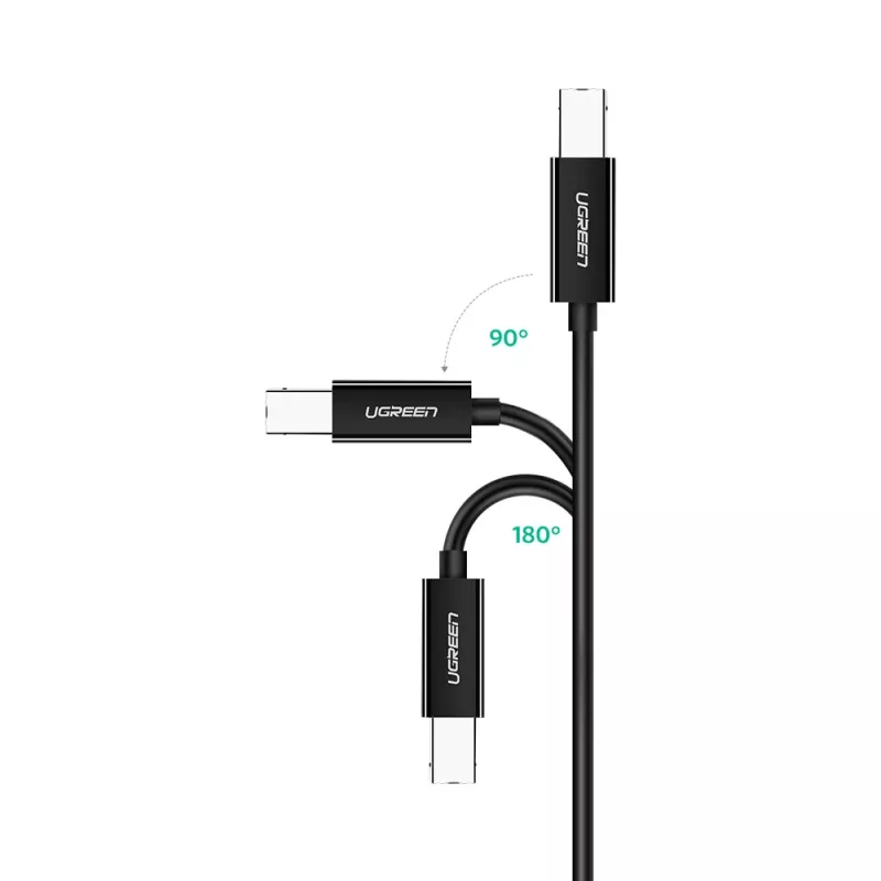 Ugreen US241 USB-C 2.0 auf USB-B Druckerkabel, 1 m, schwarz