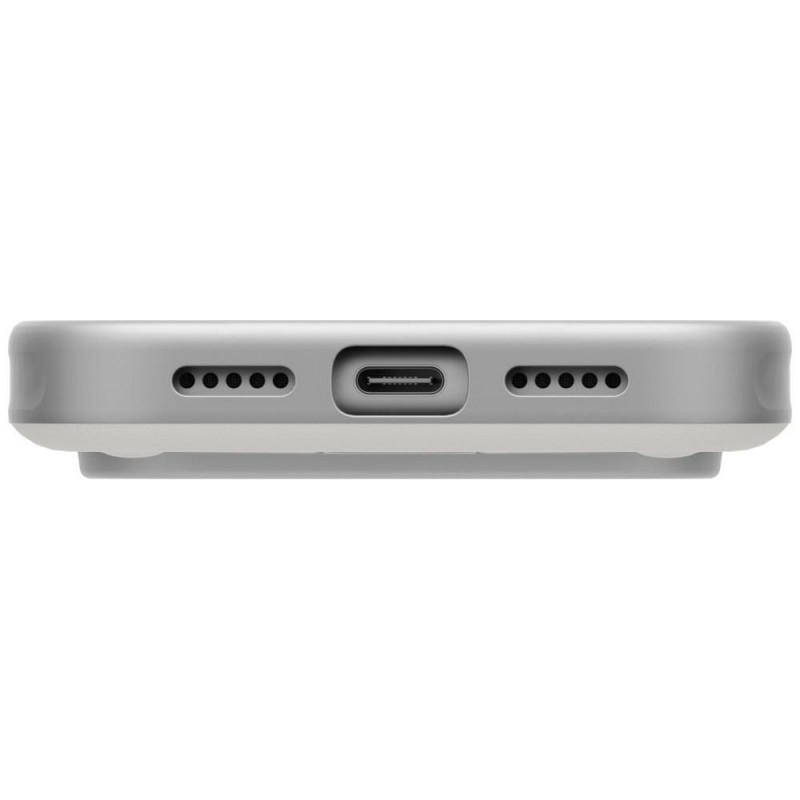 UNIQ Elix Hülle für Apple iPhone 18 Pro / 17 Pro, 360° drehbarer Kickstand, hellgrau