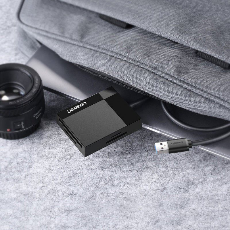 Ugreen CR125 USB 3.0 Kartenleser, SD / microSD / CF / MS, schwarz