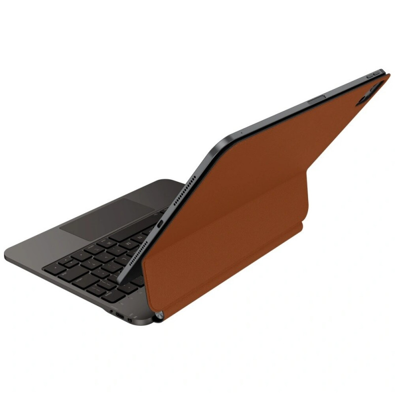 UNIQ Venno Pro Magnetic Smart Hülle mit Tastatur für Apple iPad Air 11 2024/2025, iPad Air 10.9 2022/2020, iPad Pro 11 2022/2021, caramel