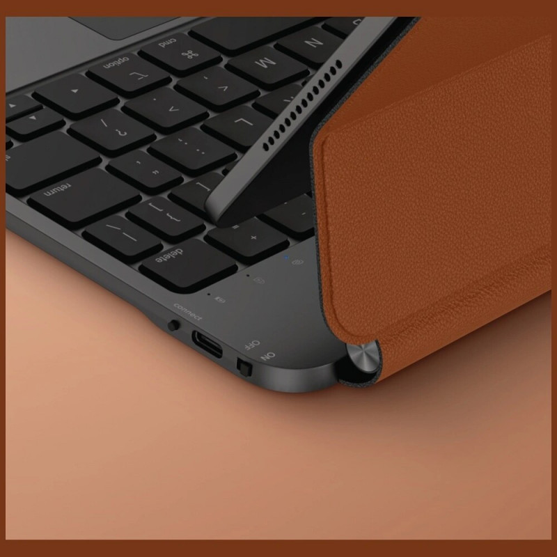 UNIQ Venno Pro Magnetic Smart Hülle mit Tastatur für Apple iPad Air 11 2024/2025, iPad Air 10.9 2022/2020, iPad Pro 11 2022/2021, caramel