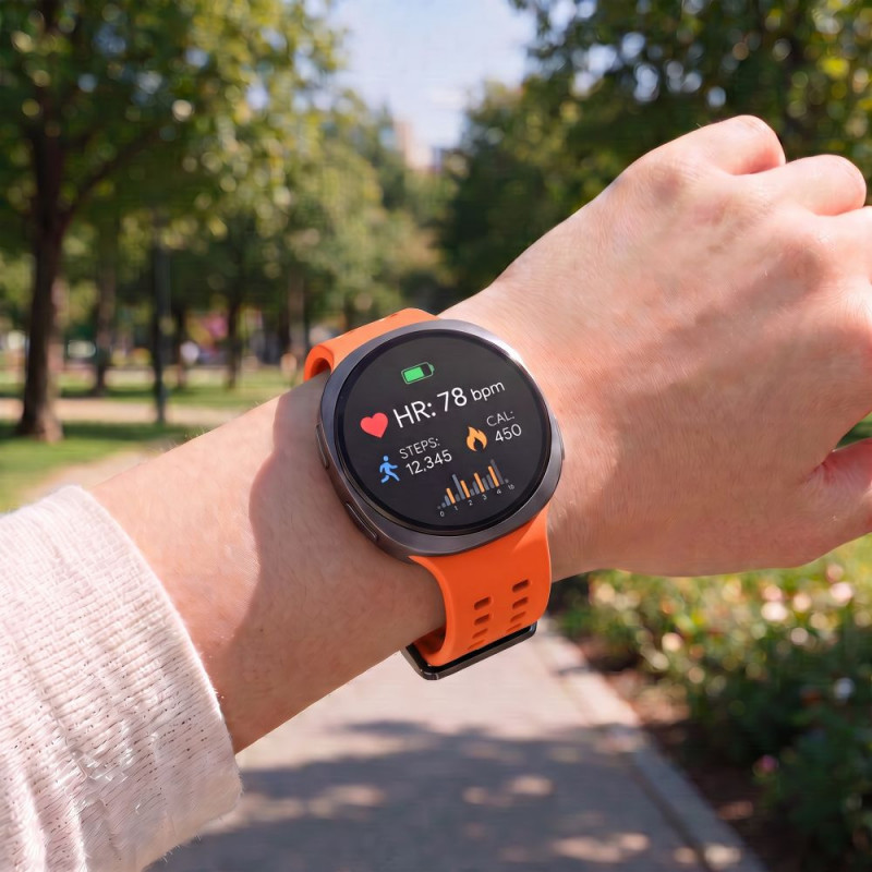 Tech-Protect Silikon-Air-Armband für Samsung Galaxy Watch 8 / 9 / Classic 40 / 44 / 46 mm, Tangerine Orange