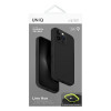 UNIQ Lino Hue Hülle für Apple iPhone 16 Pro, Magclick Charging, charcoal grey