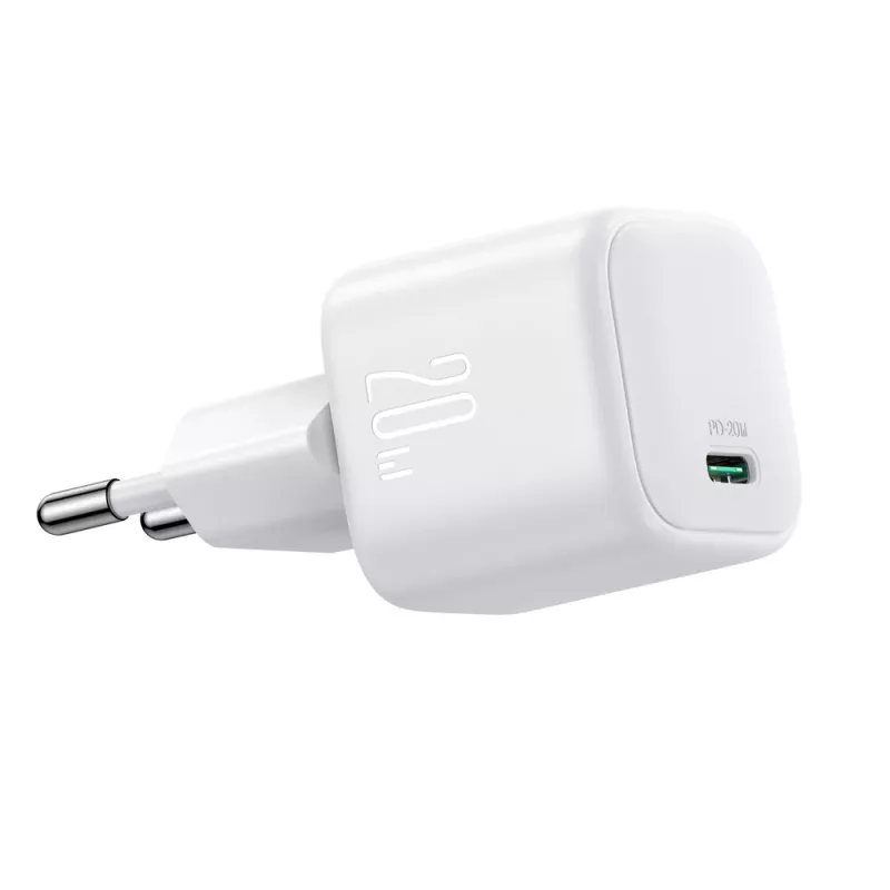 Joyroom TCG08 (JR-TCG08) GaN-Reiseladegerät, USB-C, 20W, PD 3.0, QC 3.0, weiß