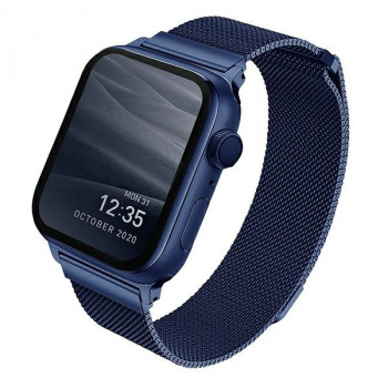 UNIQ Dante Edelstahlarmband für Apple Watch 4/5/6/7/SE 40/41 mm, Marine Blue
