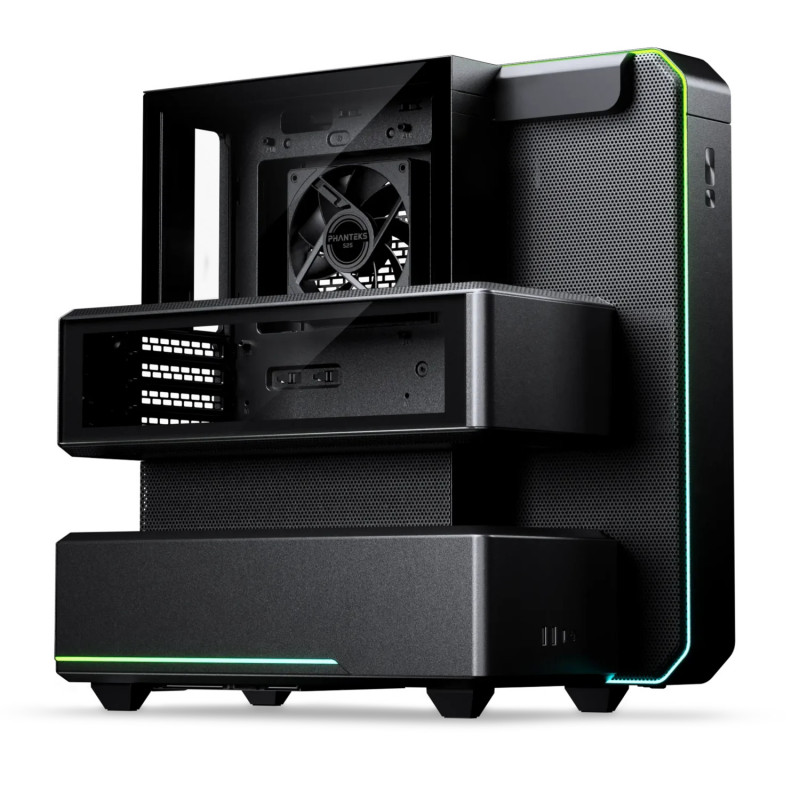Phanteks EX5 Midi-Tower-PC-Gehäuse, ATX, Direct Cooling, Schwarz
