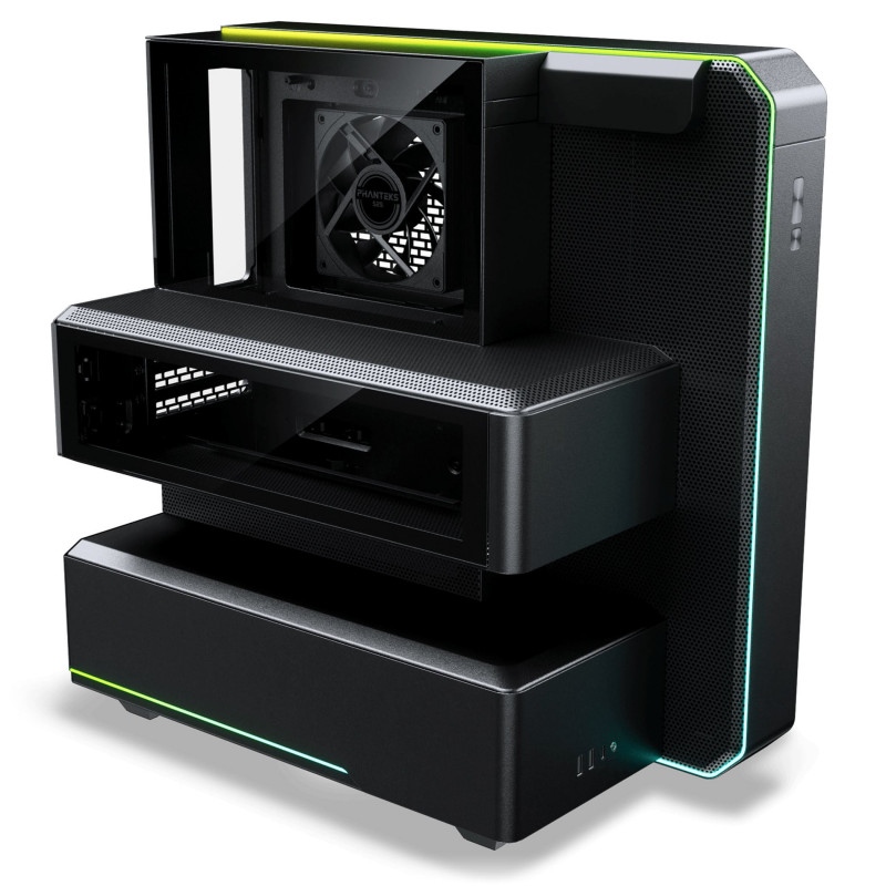 Phanteks EX5 Midi-Tower-PC-Gehäuse, ATX, Direct Cooling, Schwarz