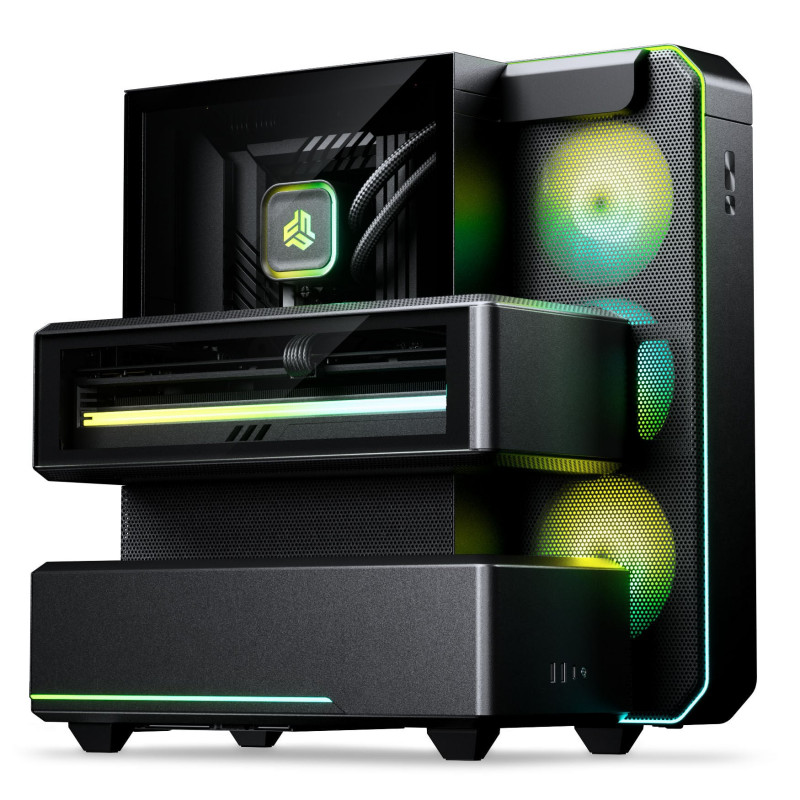 Phanteks EX5 Midi-Tower-PC-Gehäuse, ATX, Direct Cooling, Schwarz
