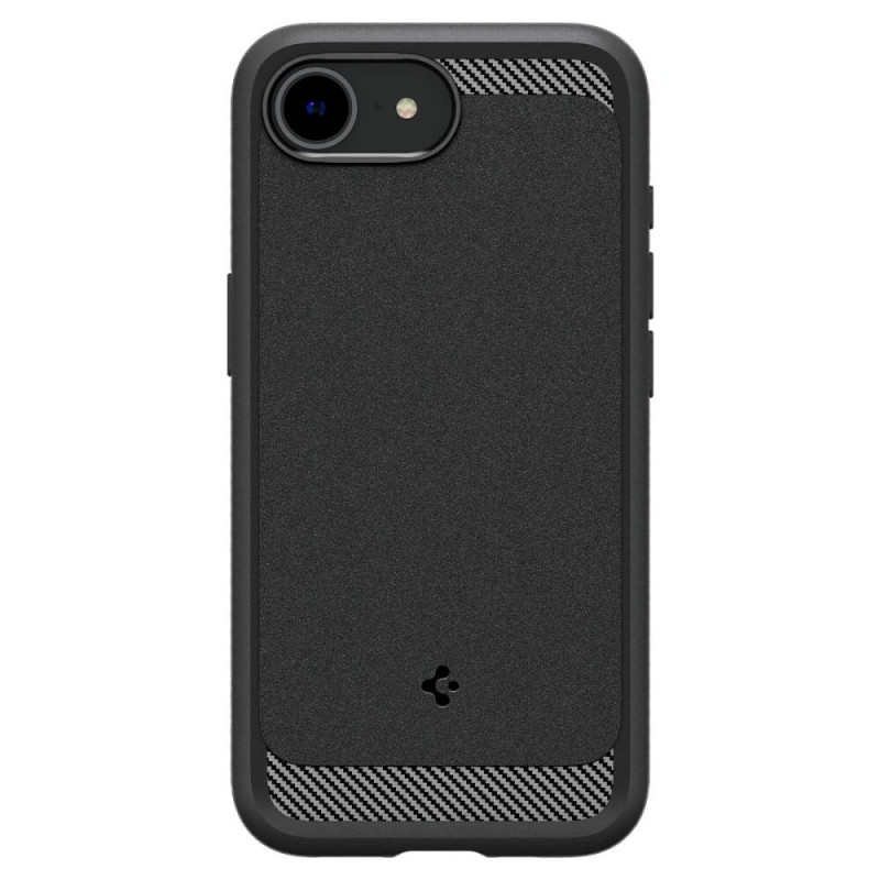 Spigen Rugged Armor Mag MagSafe Hülle für Apple iPhone 17e / 16e, Mattschwarz