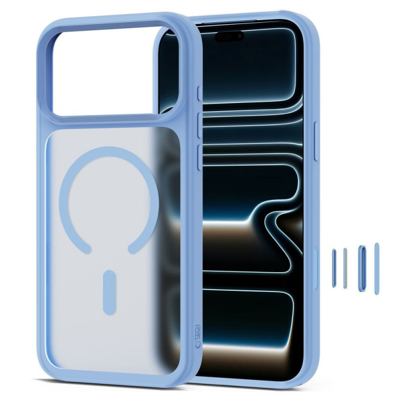 Tech-Protect Magmat MagSafe CC Hülle für Apple iPhone 17 Pro Max / 18 Pro Max, Mattes Hellblau