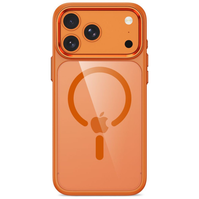 Tech-Protect Magmat MagSafe CC Hülle für Apple iPhone 17 Pro Max / 18 Pro Max, Cosmic Orange / clear