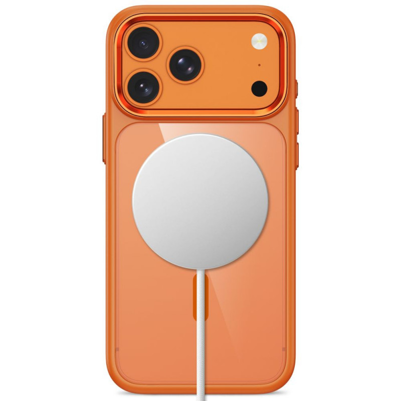 Tech-Protect Magmat MagSafe CC Hülle für Apple iPhone 17 Pro Max / 18 Pro Max, Cosmic Orange / clear