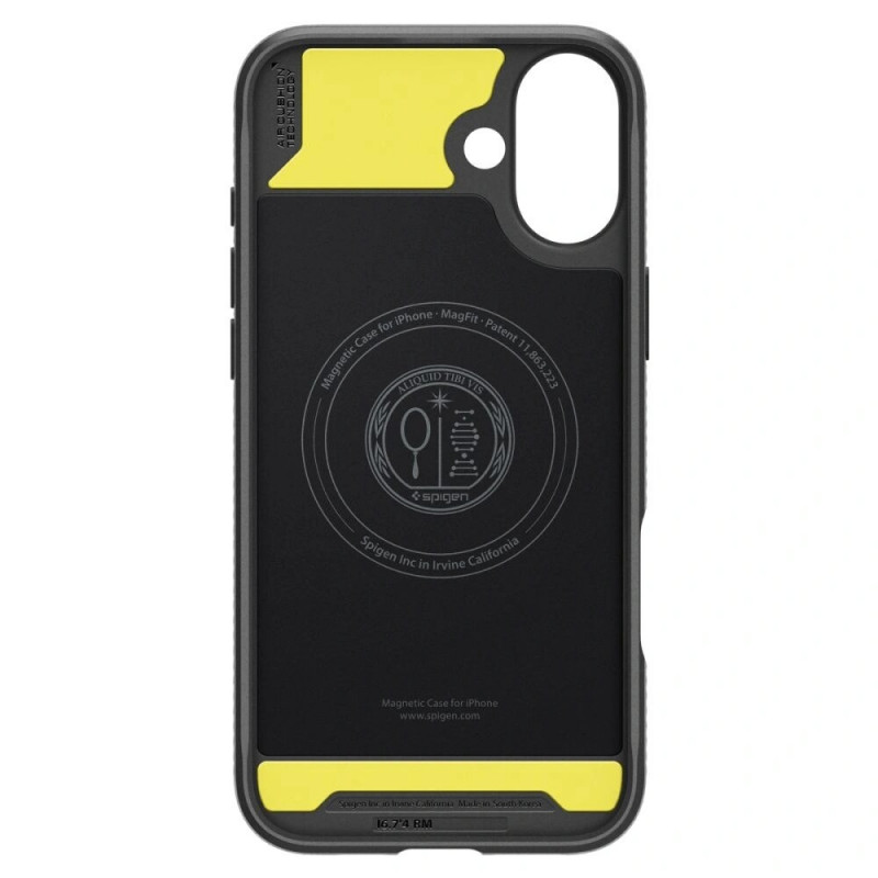 Spigen Rugged Armor Mag MagSafe Hülle für Apple iPhone 16, Mattschwarz