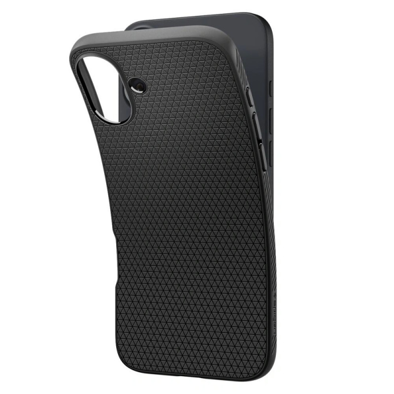 Spigen Liquid Air Hülle für Apple iPhone 16, Mattschwarz