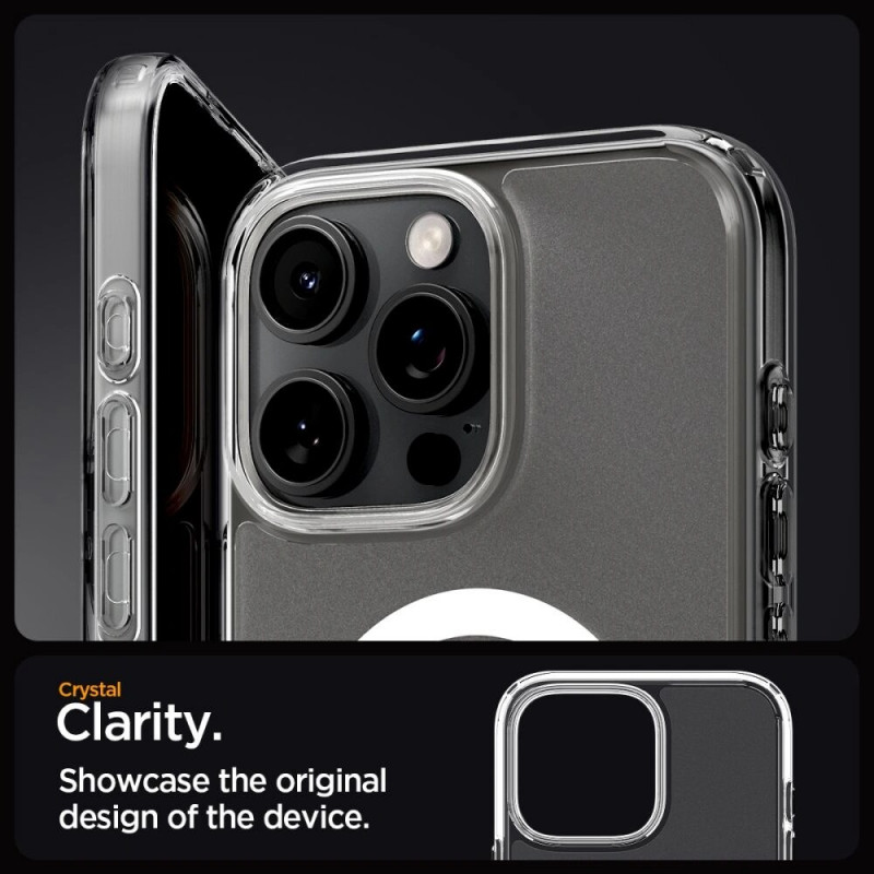 Spigen Ultra Hybrid Mag MagSafe Hülle für Apple iPhone 16 Pro, Frost Clear