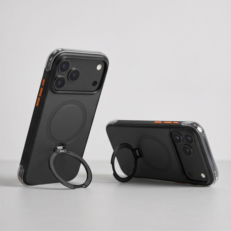 Tech-Protect MagAir Stand MagSafe CC Hülle für Apple iPhone 17 Pro / 18 Pro, Mattschwarz