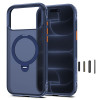 Tech-Protect MagAir Stand MagSafe CC Hülle für Apple iPhone 17 Pro / 18 Pro, Mattschwarz-Blau